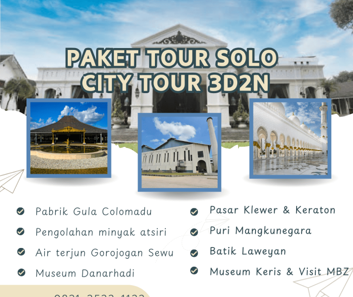 Paket Tour Solo City Tour 3 Hari 2 Malam (3H2M)