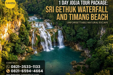 Paket Tour Jogja 1 Hari Air Terjun Sri Gethuk dan Pantai Timang - Campa Tour