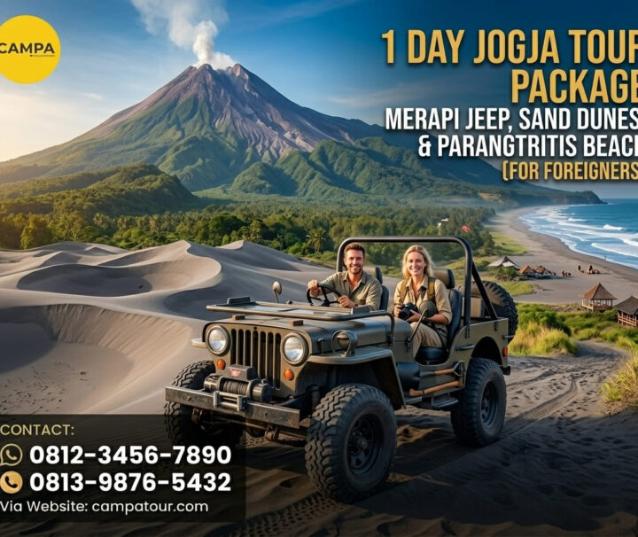 Paket Tour Jogja 1 Hari Jeep Merapi, Gumuk Pasir dan Pantai Parangtritis (Asing) - Campa Tour