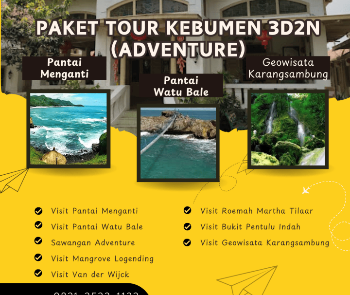 Paket Tour Kebumen 3 Hari 2 Malam (3H2M)-Adventure
