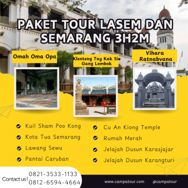 Paket Tour Lasem dan Semarang 3 Hari 2 Malam (3H2M)