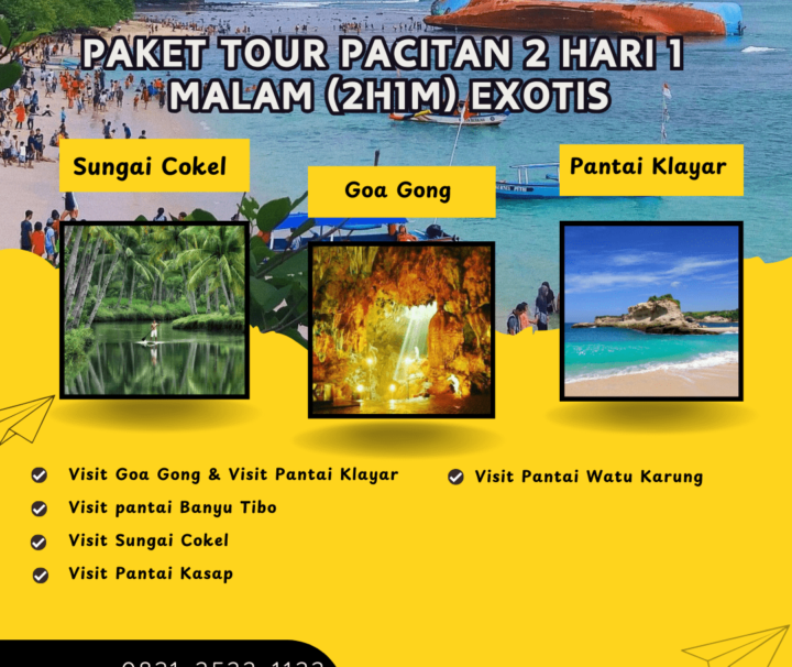 Paket Tour Pacitan 2 Hari 1 Malam (2H1M) Exotis