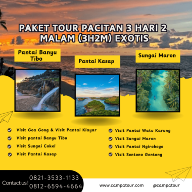 Paket Tour Pacitan 3 Hari 2 Malam (3H2M) Exotis