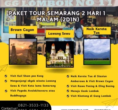 Paket Tour Semarang 2 Hari 1 Malam (2D1N) : Wisata Kereta Tua Ambawara, Eling Bening dan Brown Cayon