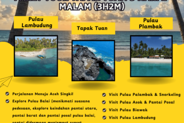 Paket Tour Tapak Tuan 3 Hari 2 Malam (3H2M)