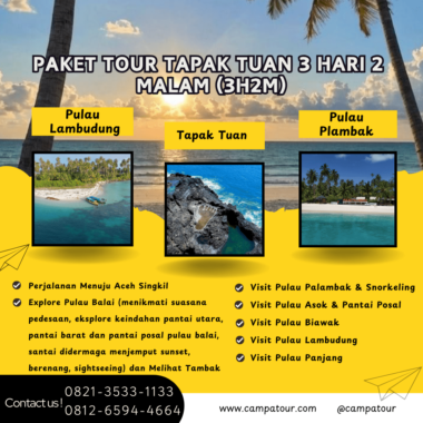 Paket Tour Tapak Tuan 3 Hari 2 Malam (3H2M)