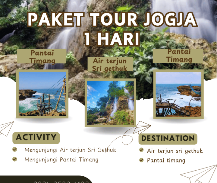 Paket Tour Jogja 1 Hari: Air Terjun Sri Gethuk dan Pantai Timang