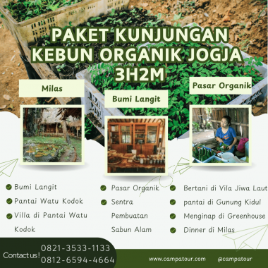 Paket Tour Kunjungan Kebun Organik di Jogja 3 Hari 2 Malam (3H2M)