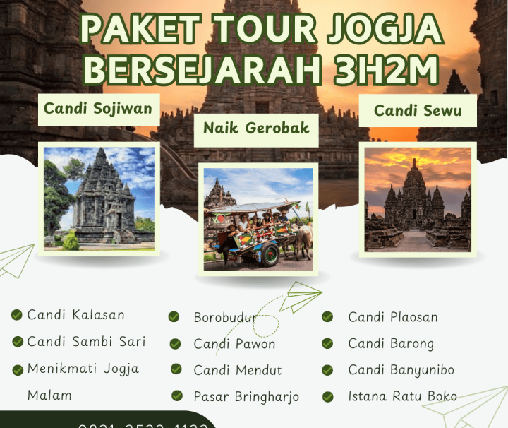 Paket Tour Jogja Bersejarah 3 Hari 2 Malam (3H2M)