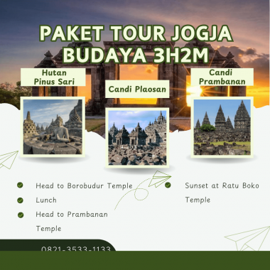 Paket Tour Jogja Budaya 3 Hari 2 Malam (3H2M)