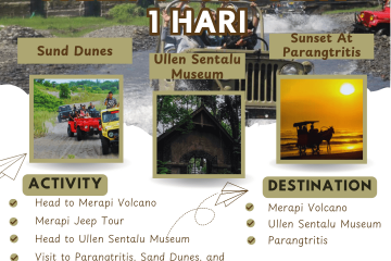 Paket Tour Jogja 1 Hari: Jeep Merapi, Gumuk Pasir dan Pantai Parangtritis (Asing)