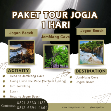 paket tour goa jomblang dan pantai jogan