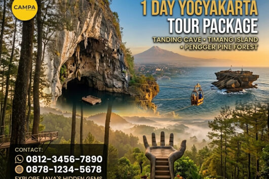 Paket Tour Jogja 1 Hari Gua Tanding, Pulau Timang, dan Hutan Pinus Pengger - Campa Tour