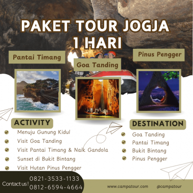 Paket Tour Jogja 1 Hari: Gua Tanding, Pulau Timang, dan Hutan Pinus Pengger
