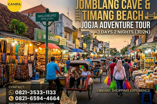 Paket Tour Jogja 3 Hari 2 Malam (3H2M)-Gua Jomblang dan Timang Beach - Campa Tour