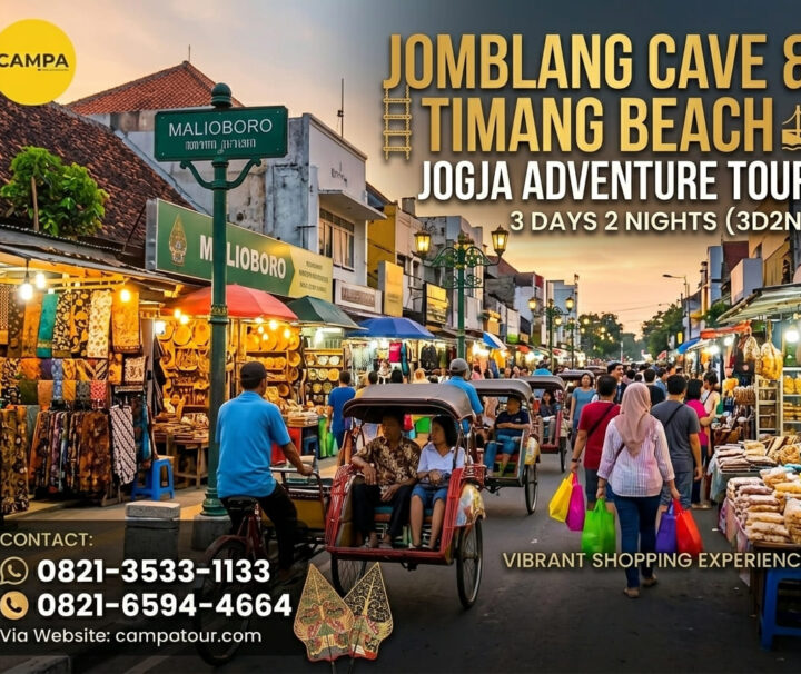 Paket Tour Jogja 3 Hari 2 Malam (3H2M)-Gua Jomblang dan Timang Beach - Campa Tour