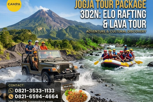 Paket Tour Jogja 3 Hari 2 Malam (3H2M) Rafting Elo dan Lava Tour