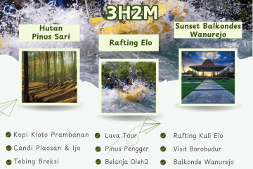 Paket Tour Jogja 3 Hari 3 Malam (3H2M): Rafting Elo dan Lava Tour