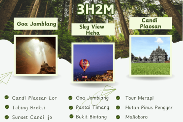 Paket Tour Jogja 3 Hari 2 Malam (3H2M)-Gua Jomblang dan Timang Beach