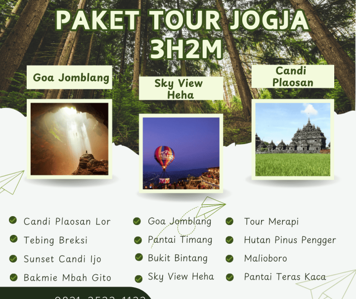 Paket Tour Jogja 3 Hari 2 Malam (3H2M)-Gua Jomblang dan Timang Beach