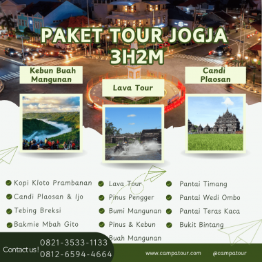 Paket Tour Jogja 3 Hari 2 Malam (3H2M) – Pulau Timang dan Pantai Wedi Ombo