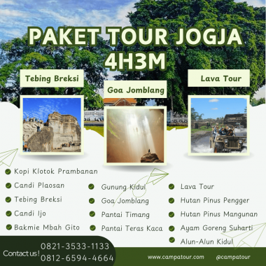 Paket Tour Jogja 4 Hari 3 Malam (4H3M) – Gua Jomblang dan Pantai Timang