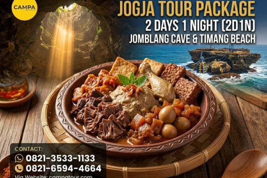 Paket Tour Jogja 2 Hari 1 Malam (2H1M) Gua Jomblang dan Pantai Timang - Campa Tour