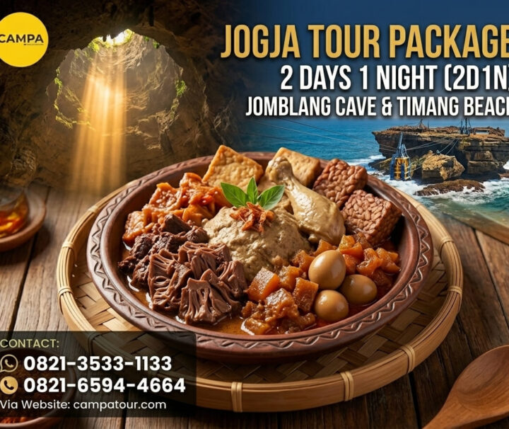Paket Tour Jogja 2 Hari 1 Malam (2H1M) Gua Jomblang dan Pantai Timang - Campa Tour
