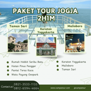 Paket Tour Jogja 2 Hari 1 Malam (2H1M): Pantai Teras kaca dan Watu Payung Geopark