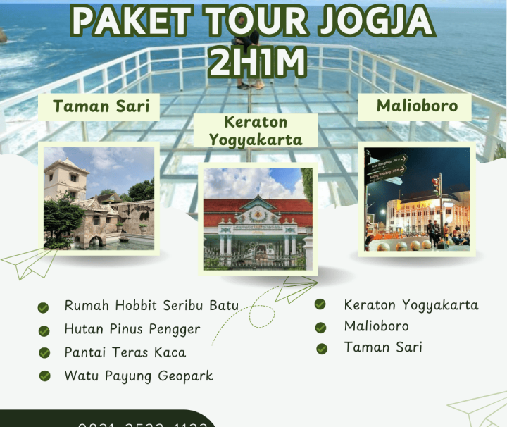 Paket Tour Jogja 2 Hari 1 Malam (2H1M): Pantai Teras kaca dan Watu Payung Geopark