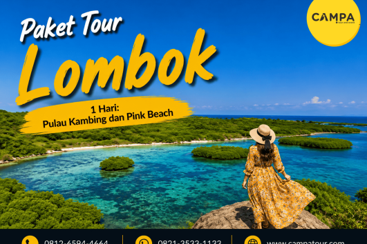 Paket Tour Lombok 1 Hari Pulau Kambing dan Pink Beach bersama Campa Tour