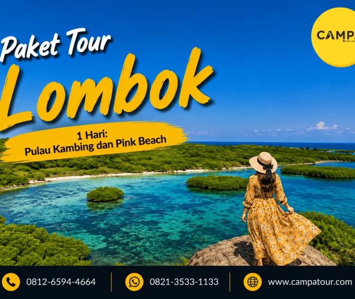 Paket Tour Lombok 1 Hari Pulau Kambing dan Pink Beach bersama Campa Tour