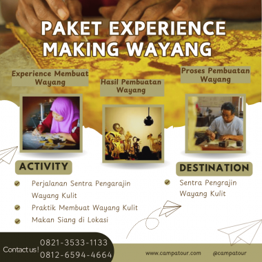 PAKET experience making wayang