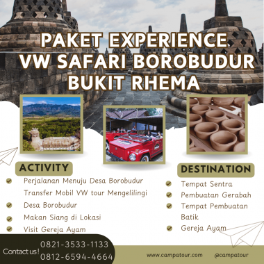 paket experience VW SAFARI BOROBUDUR BUKIT RHEMA