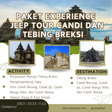 paket experience jeep tour candi dan tebing breksi
