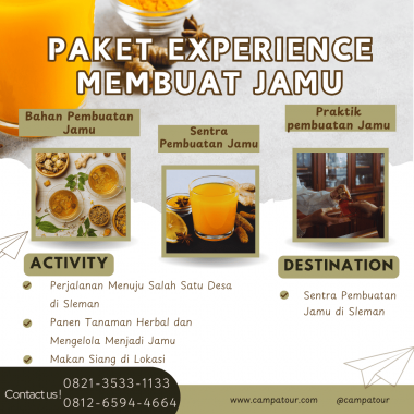 paket experience membuat jamu