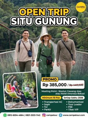 Open Trip Situ Gunung 2026 Campa Tour - Situ Gunung Termurah