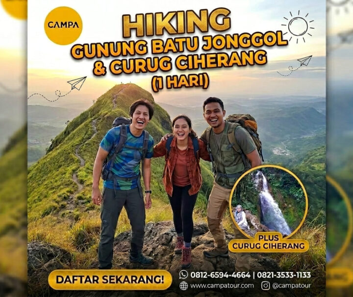 Paket Hiking Gunung Batu Jonggol & Curug Ciherang 1 Hari - Campa Tour