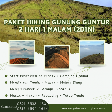 Paket Trekking Gunung Guntur 2 Hari 1 Malam (2D1N)