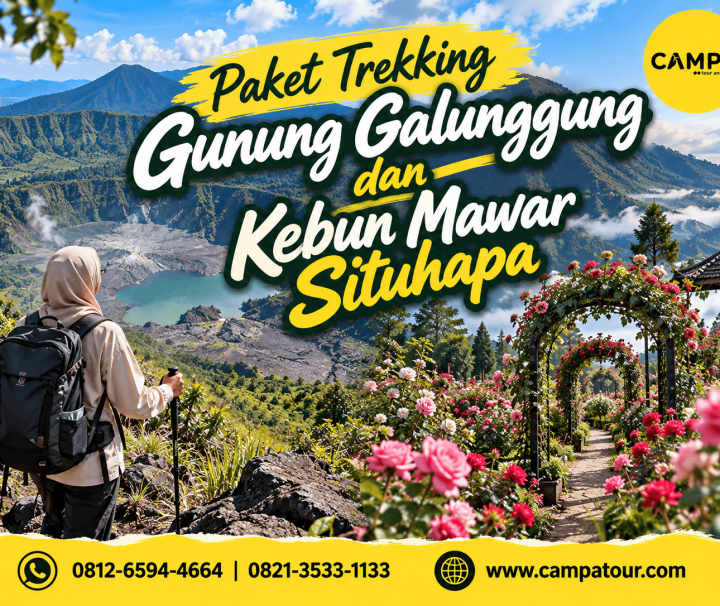 Paket Trekking Gunung Galunggung dan Kebun Mawar Situhapa Tasikmalaya bersama Campa Tour
