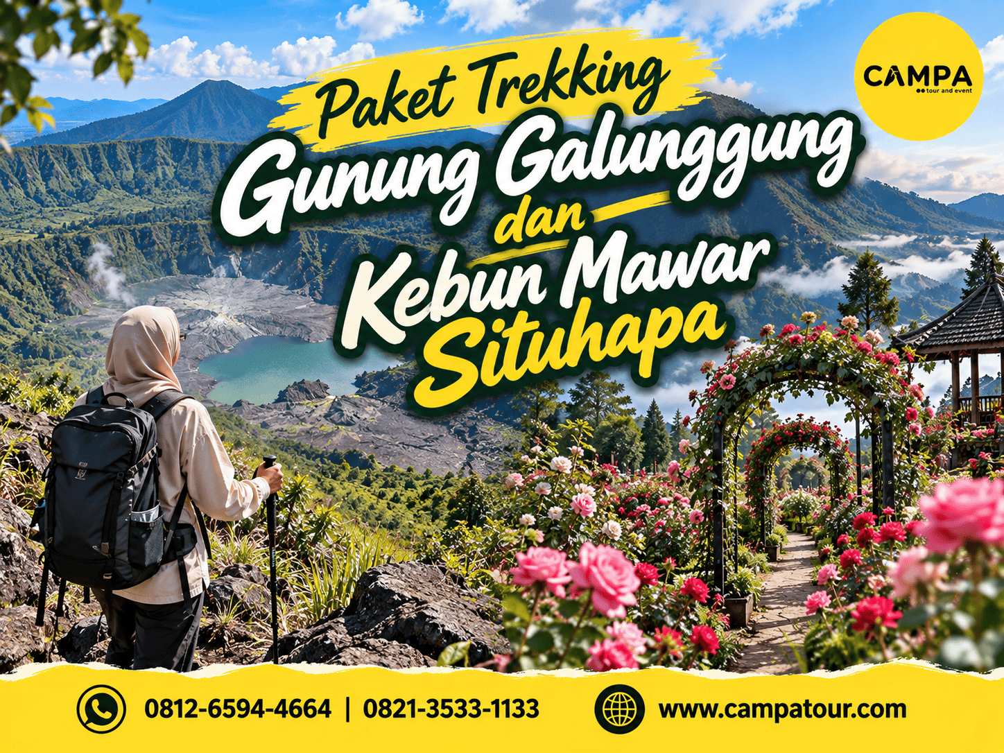 Paket Trekking Gunung Galunggung dan Kebun Mawar Situhapa Tasikmalaya bersama Campa Tour
