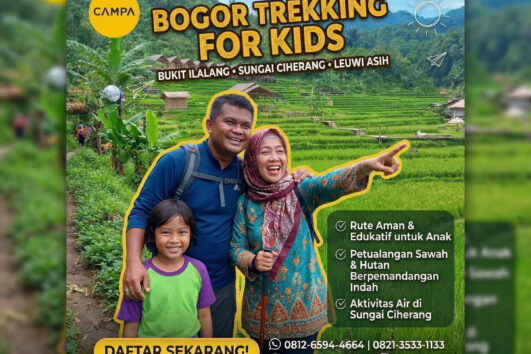 Bogor Trekking For Kids - Bukit Ilalang, Sungai Ciherang dan Curug Leuwi Asih - Campa Tour