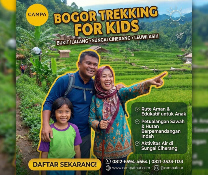 Bogor Trekking For Kids - Bukit Ilalang, Sungai Ciherang dan Curug Leuwi Asih - Campa Tour