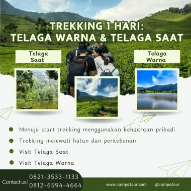 Paket Trekking Bogor 1 Hari: Telaga Warna dan Telaga Saat Puncak