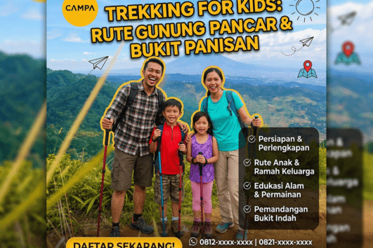 Trekking For Kids: Rute Gunung Pancar dan Bukit Panisan