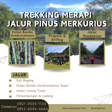 Trekking Merapi Jalur Pinus Merkurius 6,5 KM