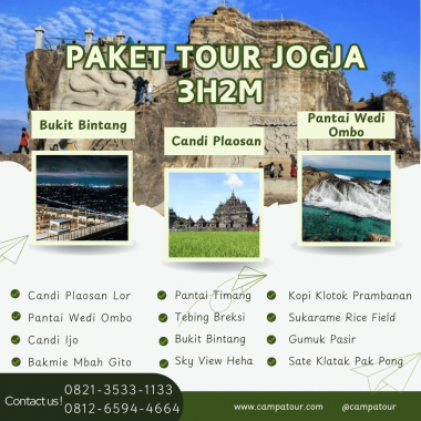 Paket Tour Jogja 3 Hari 2 Malam (3H2M)