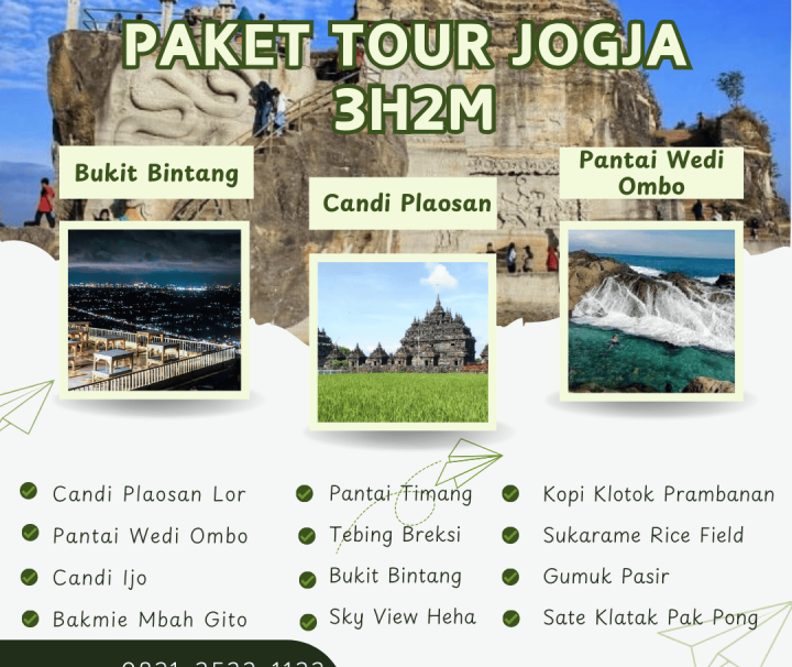 Paket Tour Jogja 3 Hari 2 Malam (3H2M)