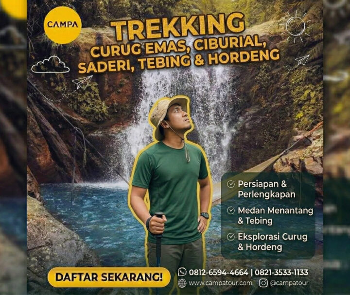 Trekking Curug Emas, Curug Ciburial, Curug Saderi, Curug Tebing dan Curug Hordeng - Campa Tour