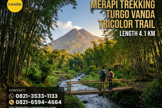 Trekking Merapi Jalur Turgo Vanda Tricolor Panjang 4,1 km - CAMPA TOUR